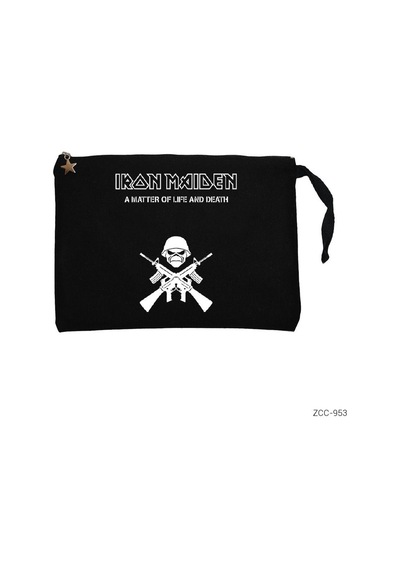 Zepplin Giyim Iron Maiden Matter Of Life Siyah Clutch Astarlı Cüzdan