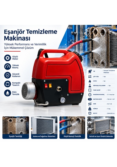 Light-power-0,90 Hp Tek Yönlü İlaçlı Eşenjör Petek Temizleme Makinası
