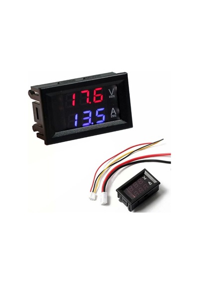 Dijital Ampermetre 10a Voltmetre 0-100v - Kasalı