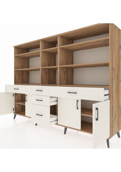 Hyperion Dolap 11 Raflı 5 Çekmeceli 4 Kapaklı 220x44x163 Çam-ayta Çam-aytaşı Hyperion Dolap 11 Raflı 5 Çekmeceli 4 Kapaklı 220x44x163 Çam-ayta Çam-aytaşı