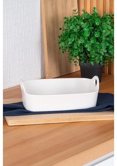 Acar Bianco Perla Dikdörtgen Kulplu Kase - 25 Cm