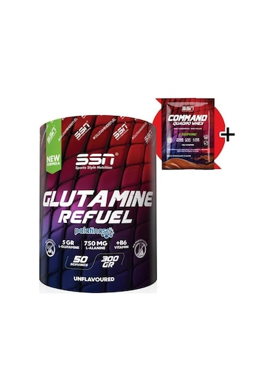 SSN Sports Style Nutrition Glutamine Refuel 300 gr (AROMASIZ) Amino Asit