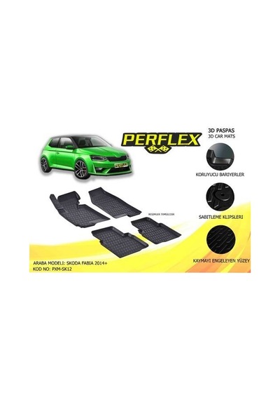 Perflex Pxm-sk12 Paspas 3d Havuzlu X-mat Fabia 2014-