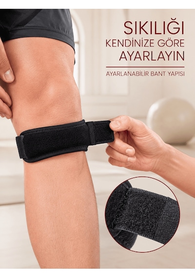 Mrcelikpazar Sporcu Tendon Bandı Ayarlanabilir Diz Destek Bandı Koşu Fitness Egzersiz Diğer