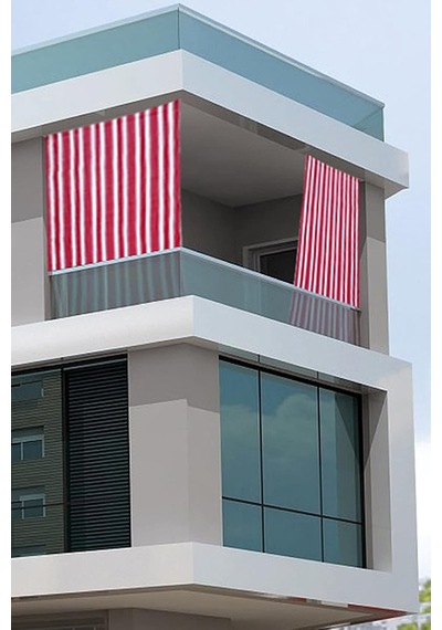 Tr Balkon Perdesi Balkon Brandası Balkon Korkuluğu Korniş Düğmeli Bağcıklı Güneşlik Perde 100 X 260 Cm Genel