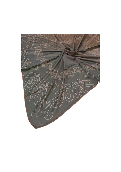 Mim Eşarp Valino Degrade Desenli Şifon Eşarp 90x90 Cm Kahve - Haki