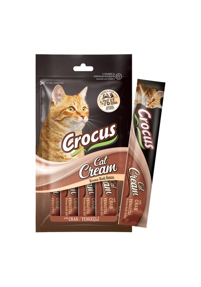 Crocus - 712 - Yengeçli Krema Kedi - Spt-gld - Ödülü 4x15gr