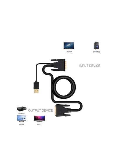 Dvı erkek erkek kablo dvı 24+1 usb power kablo 20 m