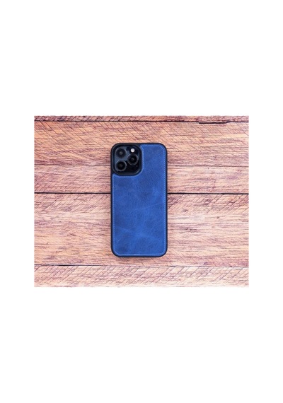 Apple iPhone 13 Pro Uyumlu Deri Cüzdanlı Kılıf Lacivert Çok Renkli