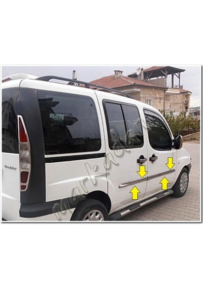 Db Chrome Fiat Doblo Krom Yan Kapı Çıtası 2000-2006 4 Parça  P.Çel