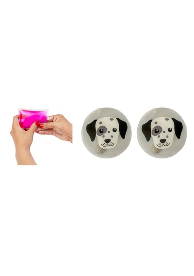 Köpekli Cep Sobası,el Isıtıcı,2 Adet Sıcak Su Torbası Pvc 9cm