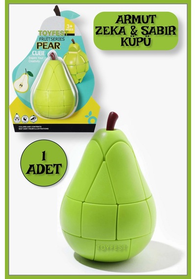 Meyve Serisi Zeka Küpü - Akıl Küpü - Sabır Küpü - Magic Cube - Armut