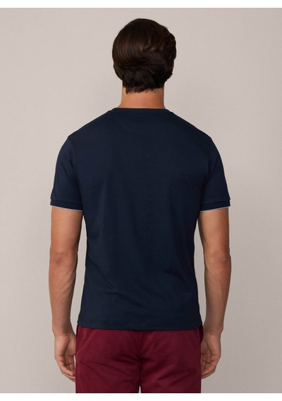 Hackett Koyu Lacivert Erkek %100 Pamuk Slim Fit T-shirt Hm500846