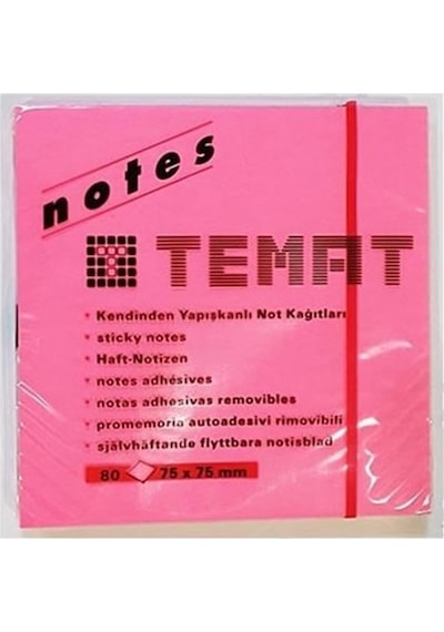 Postit 75x75 Pembe Not Kağıdı - 2 Adet