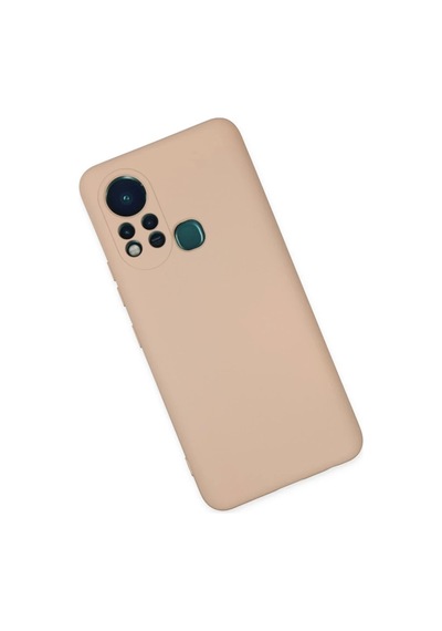 İnfinix Hot 11s Uyumlu Kılıf Nano İçi Kadife Silikon - Pudra
