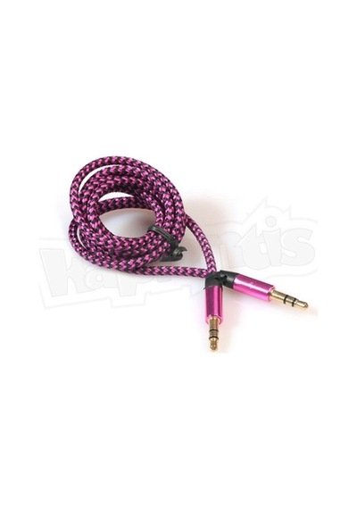 Diwu Aux Stereo 3.5Mm Data Ses Örgü Kablo Pembe (195096676)