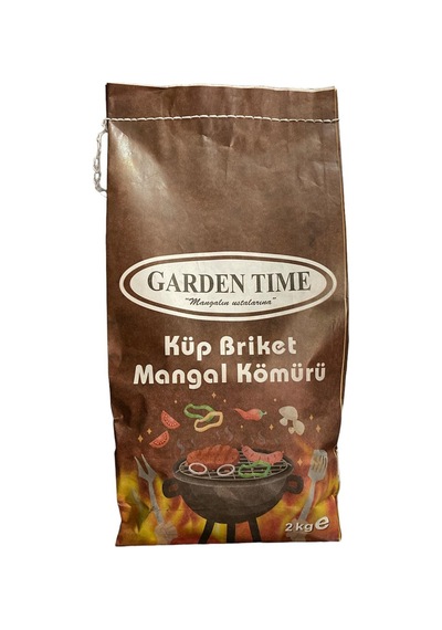 Garden Time Premium Küp Briket Kömür 2kg - 8 Adet Tarı