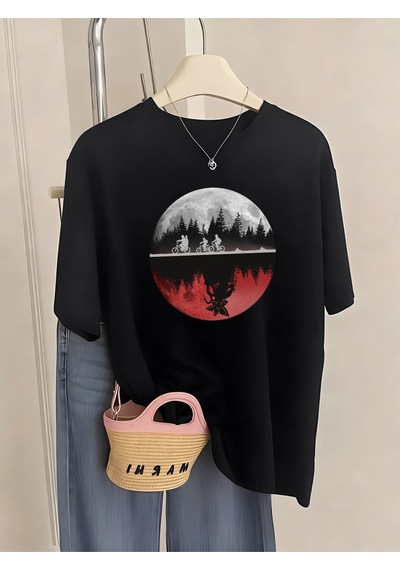 Noıssey Urban Pop Graphic Kadın Tişört Koleksiyonukod 5476 Siyah