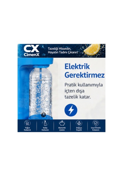 Soda Maker Blue Edition - İki Soda Kartuşlu Set Mavi