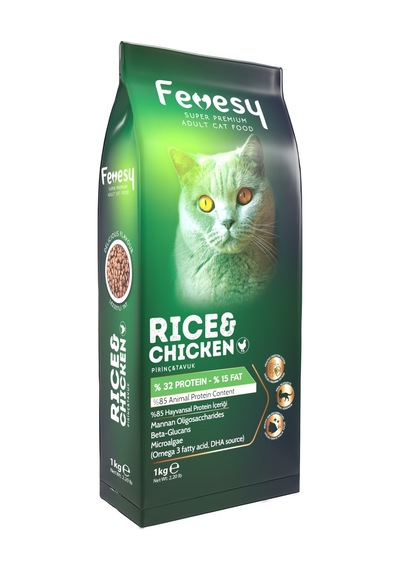Fevesy Tavuk & Pirinçli Yetişkin Kedi Maması 1 KG
