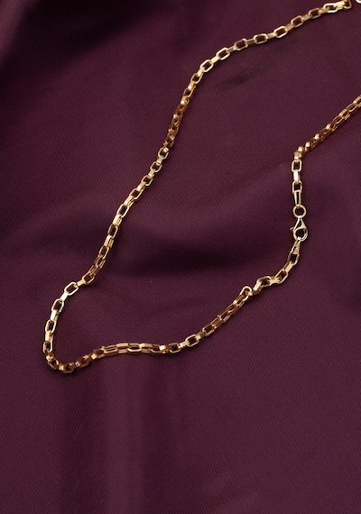 Bilezikci 55 Cm. Halkalı Ataç Altın Zincir Kolye Sarı Altın