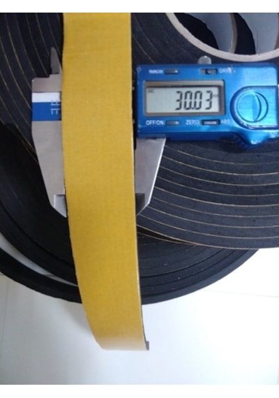 Contacall Yapışkan Kapı Pencere Bandı Kapı Pencere Süngeri Eva 5Mmx30Mm Siyah-10 M
