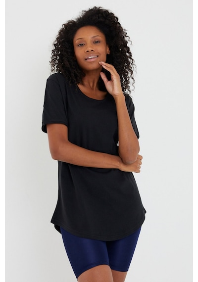 Siyah 2 Li Paket Regular/normal Kesim Pis Yaka Kısa Kollu Kadın T-shirt Siyah Siyah 2 Li Paket Regular/normal Kesim Pis Yaka Kısa Kollu Kadın T-shirt Siyah