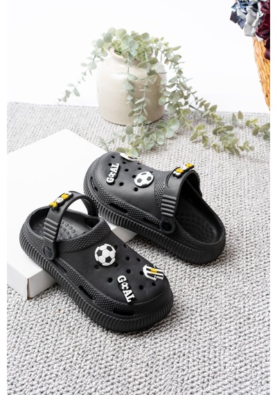 N Moda Unisex Çocuk Figürlü Sticker Sandalet-terlik Beşiktaş