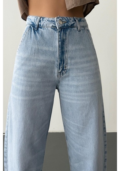 Lacarino 7587 Skater Fıt Kadın Jean Pantolon Lıght Blue