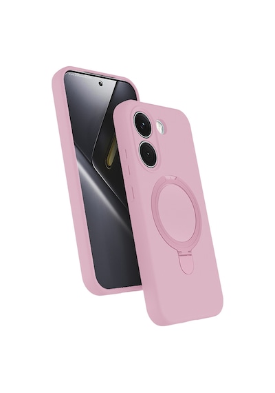 Teleplus Xiaomi Poco X8 Pro Kılıf Samara Yüzüklü Manyetik Araç Tutucu Kılıf Pembe