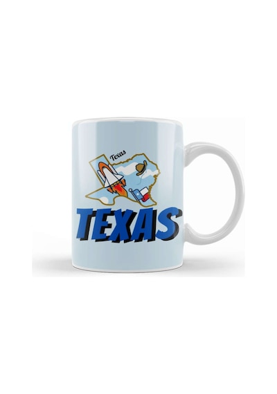Texas Vintage Retro Rainbow Style Kupa Bardak Porselen Karışık