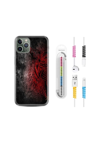 Apple Uyumlu iPhone 13 Pro Max Kılıf Kablo Koruyuculu Color Wolf 1704