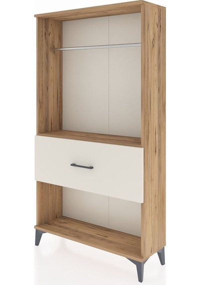 Arges Dolap Tek Raflı Tek Çekmeceli Tek Askılı 88x30x163 Çam-aytaşı Atlas Çam