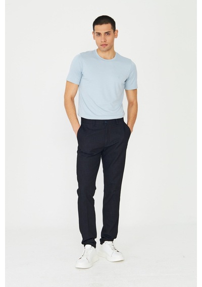 Lacivert Modern Kesim Erkek Casual Spor Pantolon Siyah