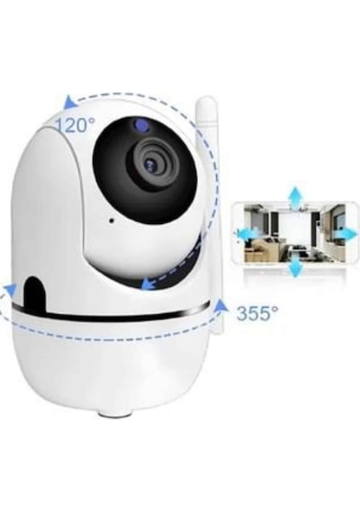 Markalonya Cm-14 Ip Bebek Güvenlik Kamerası, 360 Derece Dönebilen, 5mp Hd Görüntü, Wifi Bağlantılı, Gece Görüşlü, Sesli İletişim, Plastik Gövde, Masa Üstü Montaj, İç Mekan
