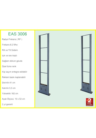 Eas 3006 Mağaza Ürün Koruma Alarm Sistemi Rf 8.2 Mhz