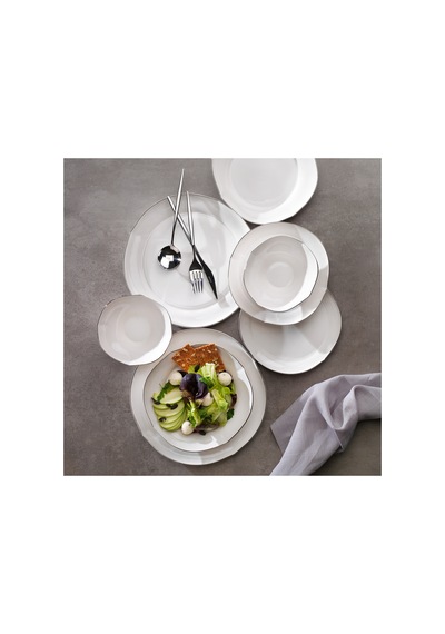 Diverso Yemek Takımı 24 Parça-platin Beyaz