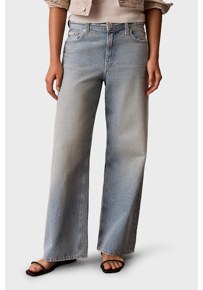 Calvin Klein Pamuklu Düşük Bel Bol Paça Baggy Jeans Lv047g916gyp3 Bayan Kot Pantolon Lv047g916g Yp3 Açık Mavi
