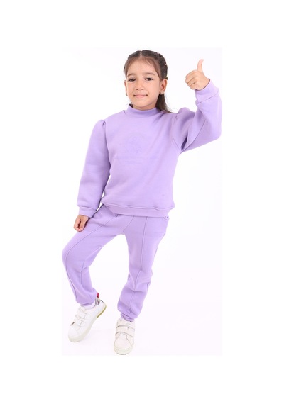 Toontoy Kids Toontoy Kız Çocuk Baskılı Eşofman Takım Turuncu