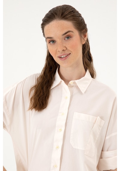 U.s. Polo Assn. Kadın Krem Gömlek Desenli 50300096-vr071 Krem
