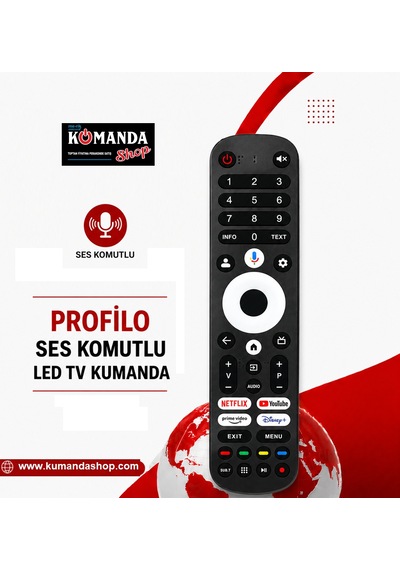 Ses Komutlu Profilo Ses Komutlu Led Tv Kumanda
