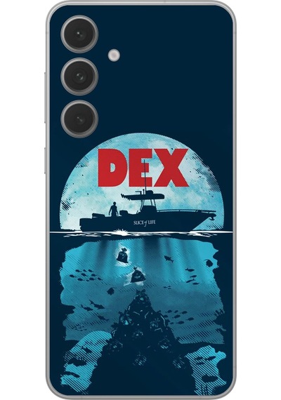 Samsung Galaxy S24+ Uyumlu Şeffaf Kılıf Dexter Tasarımlı