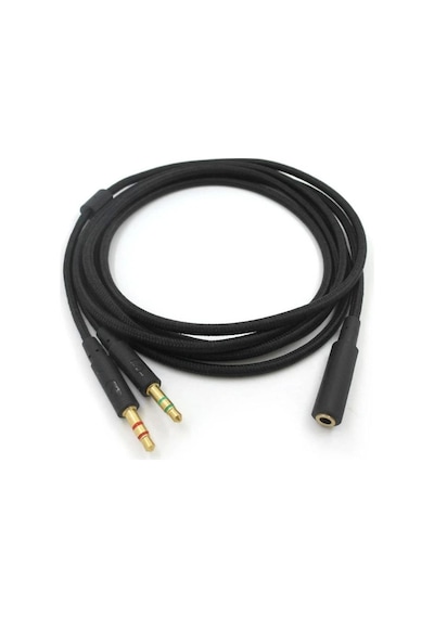 Kingston Hyperx Cloud 2/alpha Uyumlu Gaming Kulaklık Ses Kablosu Siyah
