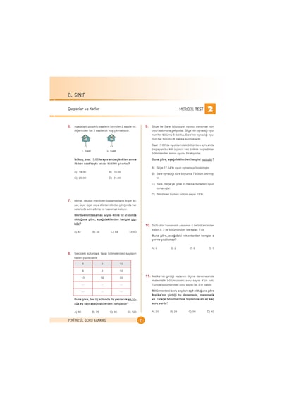 8. Sınıf LGS Matematik Nesil Soru Bankası N11.1123