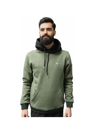 Nikbin Kapşonlu Sweatshirt Haki