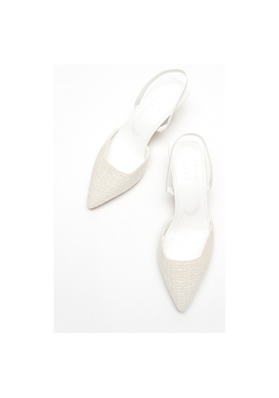Luvishoes Over Beyaz Kadın Topuklu Ayakkabı Beyaz