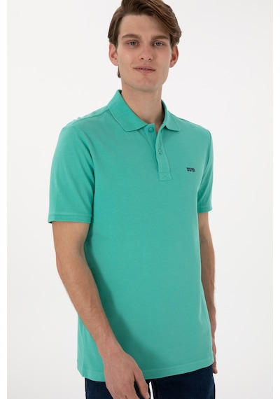U.S. Polo Assn. Erkek Polo Yaka Mint Basic Tişört 50306007-VR090