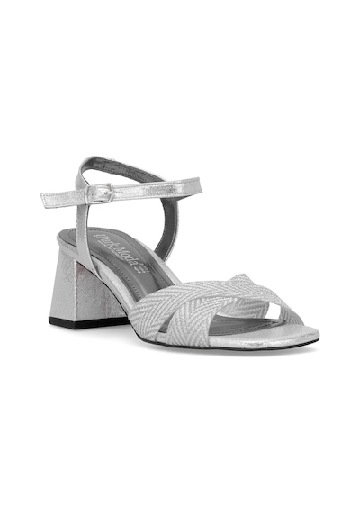 Ayakkabı Fuarı Elit Pm08 K1002 Kadın Klasik Topuklu Ayakkabı Gümüş Gümüş