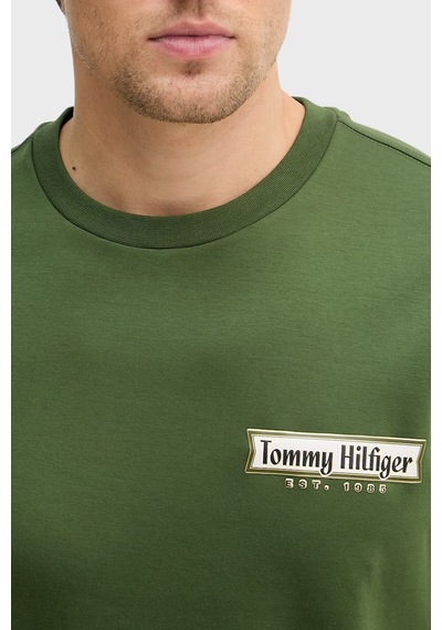 Tommy Hilfiger Erkek T Shirt Mw0mw41463 L01 Yeşil Yeşil