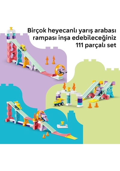 LEGO® DUPLO® Kasabası 3’ü 1 Arada Araçlarla Yaratıcı Rampalar 10478 - 3+ için Aksesuarlar İçeren Eğitici Oyuncak Yapım Seti (111P)
